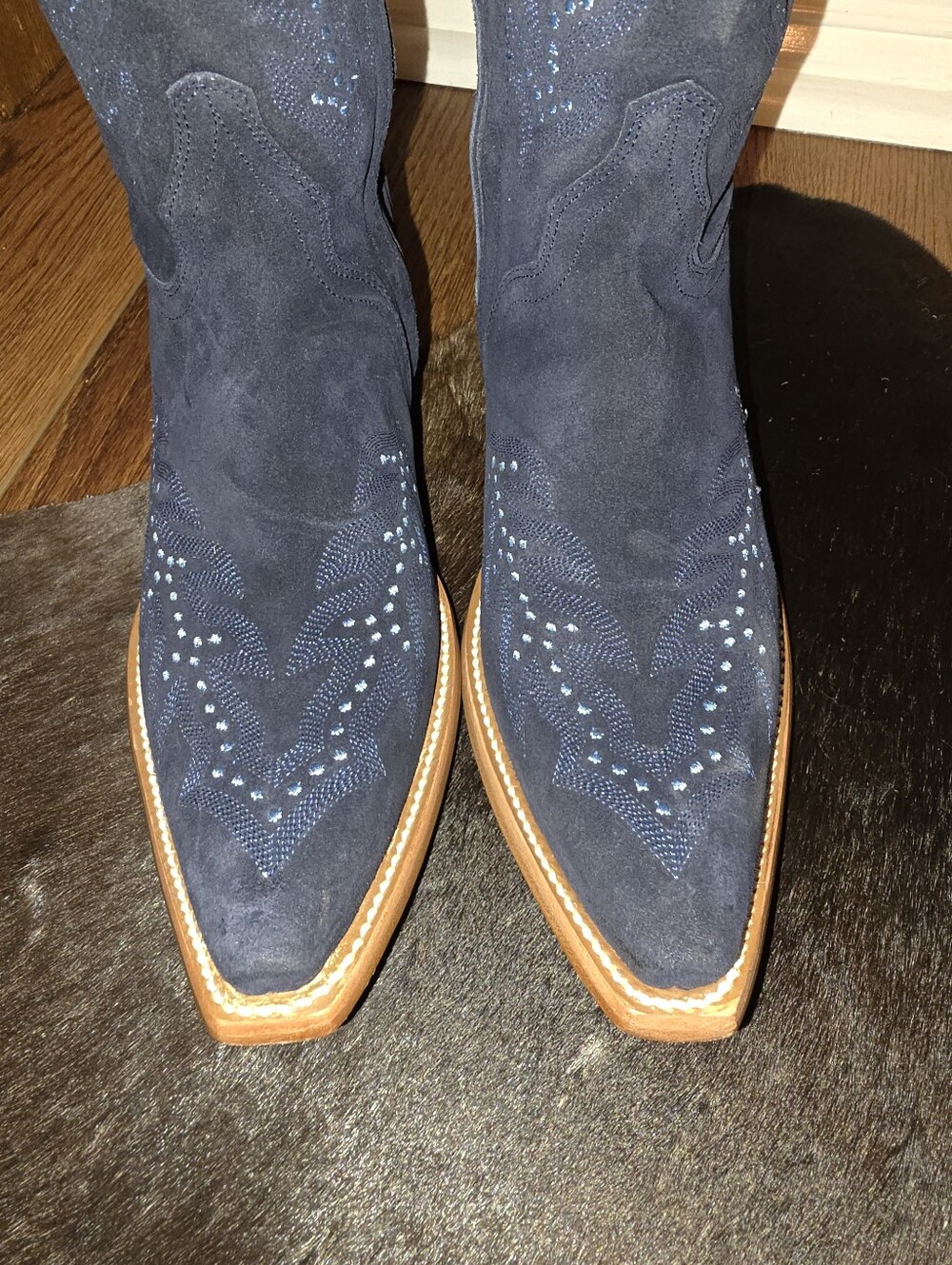 Old Gringo Blue Suede Tall Jager Boots, Women's 7.5 (Fit Like Mayra's) - Picture 7 of 16